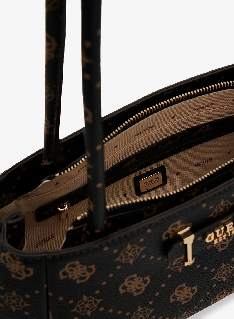 GUESS Carrie Logo Girlfriend Satchel Bag - Image 4